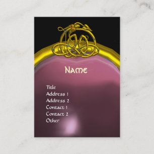 HYPER DRAGON AMETHYST MONOGRAM paars roze geel Visitekaartje