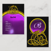 HYPER DRAGON AMETHYST MONOGRAM paars roze geel Visitekaartje (Voorkant / Achterkant)