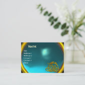 HYPER DRAGON, AQUAMARINE, helderblauw Visitekaartje (Staand voorkant)