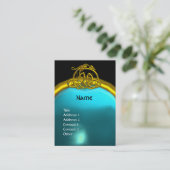 HYPER DRAGON AQUAMARINE MONOGRAM blue blackyellow Visitekaartje (Staand voorkant)