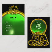 HYPER DRAGON EMERALD MONOGRAM groen zwart geel Visitekaartje (Voorkant / Achterkant)