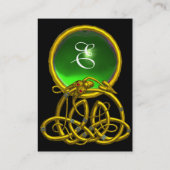 HYPER DRAGON EMERALD MONOGRAM groen zwart geel Visitekaartje (Achterkant)