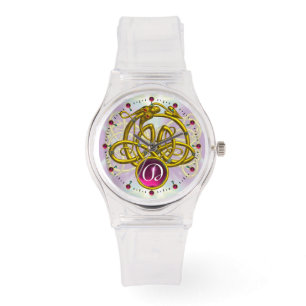 HYPER DRAGON/GOLD CELTIC KNOTS GEMSTONE MONOGRAM HORLOGE