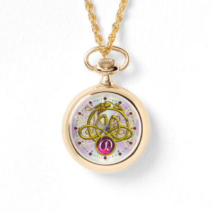 HYPER DRAGON/GOLD CELTIC KNOTS GEMSTONE MONOGRAM HORLOGE