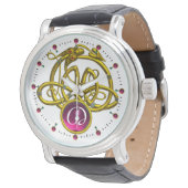 HYPER DRAGON/GOLD CELTIC KNOTS GEMSTONE MONOGRAM HORLOGE (Gekanteld)