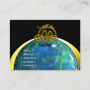 HYPER DRAGON lichtgeel zwart-groen blauw Visitekaartje