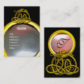HYPER DRAGON PEARL MONOGRAM roze zwart geel Visitekaartje (Voorkant / Achterkant)