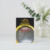 HYPER DRAGON PEARL MONOGRAM roze zwart geel Visitekaartje (Staand voorkant)