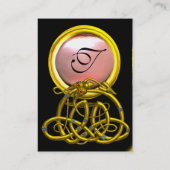 HYPER DRAGON PEARL MONOGRAM roze zwart geel Visitekaartje (Achterkant)