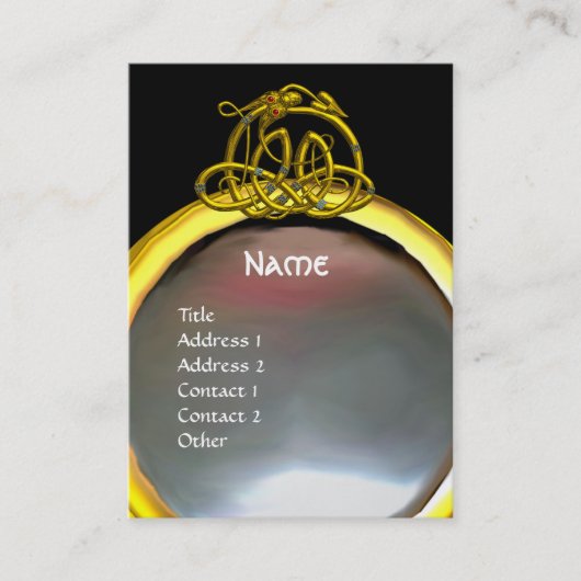 HYPER DRAGON PEARL MONOGRAM roze zwart geel Visitekaartje (Voorkant)