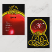 HYPER DRAGON RUBY MONOGRAM red black yellow Visitekaartje (Voorkant / Achterkant)