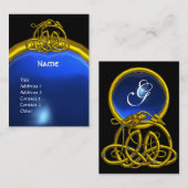 HYPER DRAGON SAPPHIRE MONOGRAM blue blackyellow Visitekaartje (Voorkant / Achterkant)