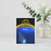 HYPER DRAGON SAPPHIRE MONOGRAM blue blackyellow Visitekaartje (Staand voorkant)