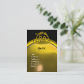 HYPER DRAGON TOPAZ MONOGRAM zwart geel Visitekaartje (Staand voorkant)