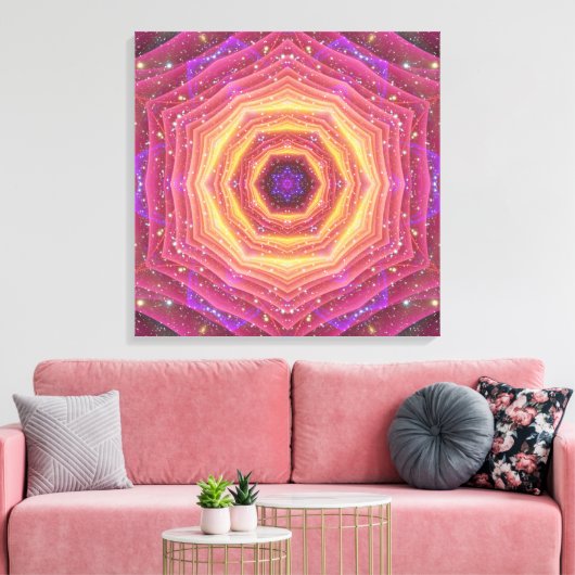 Hyper Gate Mandala Canvas Afdruk (Insitu (Woonkamer))