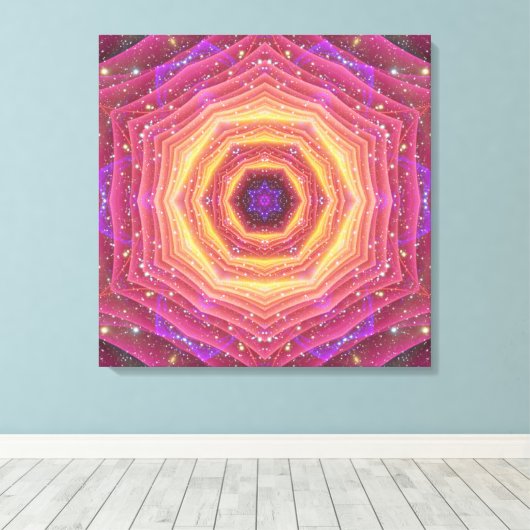 Hyper Gate Mandala Canvas Afdruk (Insitu (Houten vloer))