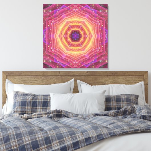 Hyper Gate Mandala Canvas Afdruk (Insitu (Slaapkamer))