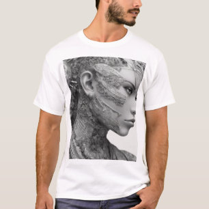 Hyper-gedetailleerde Fine Line Dos Art – Elegant z T-shirt