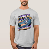 Hyper Hop ingeschakeld - Retro Gamer Bunny Speed B T-shirt (Voorkant)