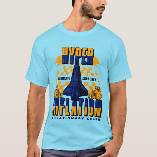 Hyper Inflatie (ver.1) - Rocket T-shirt (Voorkant)