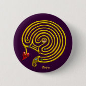 HYPER LABIRINTH RONDE BUTTON 5,7 CM (Voorkant)