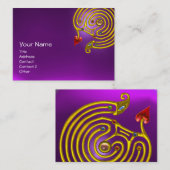 HYPER LABYRINT AMETHYST,rood geel paarse Visitekaartje (Voorkant / Achterkant)