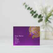 HYPER LABYRINT AMETHYST,rood geel paarse Visitekaartje (Staand voorkant)