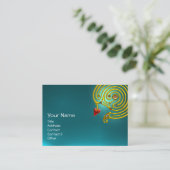 HYPER LABYRINT AQUAMARINE,zwart rood geel blauw Visitekaartje (Staand voorkant)