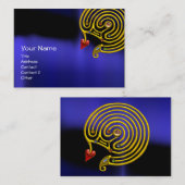 HYPER LABYRINT, Gouden Juweel, zwart rood geel bla Visitekaartje (Voorkant / Achterkant)