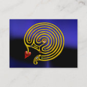 HYPER LABYRINT, Gouden Juweel, zwart rood geel bla Visitekaartje (Achterkant)