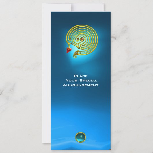 HYPER LABYRINT ,Saffier helder geel blauw Kaart (Achterkant)