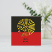 HYPER LABYRINT, zwart en rood Kaart (Staand voorkant)