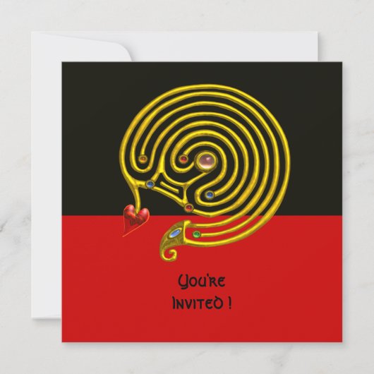 HYPER LABYRINT, zwart en rood Kaart (Voorkant)