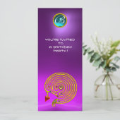 HYPER LABYRINTH,Amethist helder blauw violet paars Kaart (Staand voorkant)