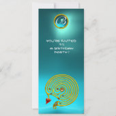 HYPER LABYRINTH, aquamarine, lichtgeel Kaart (Voorkant)