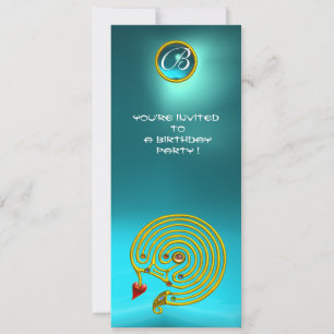 HYPER LABYRINTH, aquamarine, lichtgeel Kaart