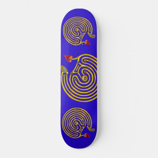 HYPER LABYRINTH, blauw Skateboard (Voorkant)