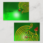 HYPER LABYRINTH EMERALD, rood geel groen Visitekaartje (Voorkant / Achterkant)