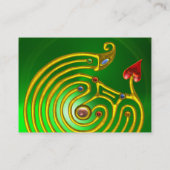 HYPER LABYRINTH EMERALD, rood geel groen Visitekaartje (Achterkant)