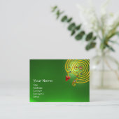 HYPER LABYRINTH EMERALD, rood geel groen Visitekaartje (Staand voorkant)