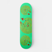HYPER LABYRINTH, groen Skateboard (Voorkant)