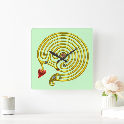 HYPER LABYRINTH, groen Vierkante Klok (Huis)