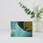 HYPER LABYRINTH IN BLAUWE GROENE BLAUWGROEN LICHTW VISITEKAARTJE (Staand voorkant)