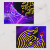 HYPER LABYRINTH IN BLAUWE PAARSE LICHTWAVES VISITEKAARTJE (Voorkant / Achterkant)