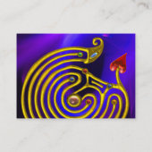 HYPER LABYRINTH IN BLAUWE PAARSE LICHTWAVES VISITEKAARTJE (Achterkant)