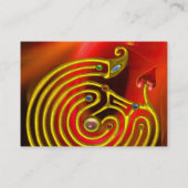 HYPER LABYRINTH IN ORANJE GEEL RODE LICHTWAVELS VISITEKAARTJE (Achterkant)