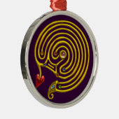HYPER LABYRINTH paars Metalen Ornament (Rechts)