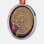 HYPER LABYRINTH paars Metalen Ornament (Links)
