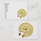 HYPER LABYRINTH, parelpapier, wit Visitekaartje (Voorkant / Achterkant)