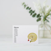 HYPER LABYRINTH, parelpapier, wit Visitekaartje (Staand voorkant)